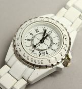 A WHITE CHANEL WATCH Z G 58098.
