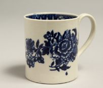 A PENNINGTON LIVERPOOL BLUE AND WHITE CAN, floral print, circa. 1790.