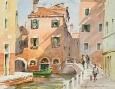 Garrick Tremain (b.1941) New Zealand, 'Fondamento D. San Romite' watercolour, signed, 9.5