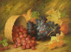R. Caspers (20th Century), a still life of grapes and raspberries, oil on panel, signed, 12