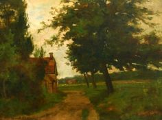 Yeend King (1855-1924) British, 'A bit of Hampstead', oil on canvas, signed, inscription verso on