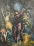 20th Century, Manner of El Greco, figures in a compostion, oil on canvas, 54