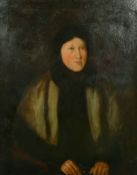 19th Century, Portrait of a lady holding a pair of glasses, oil on canvas, 36