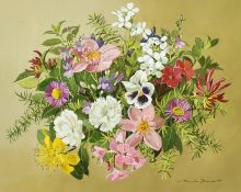 Pamela Davis (1927-2019) British, 'Summer Posy', watercolour and gouache, signed, 11