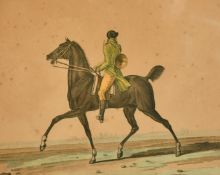 Louis Darcis after Carle Vernet, a set of four horse related colour prints, each 9