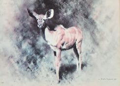 David Shepherd, 'Kudu', signed in pencil, 6.75