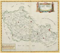 Barkshire by Robert Morden, a hand-coloured engraving, 18th Century, 14