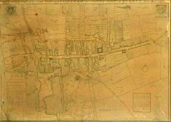 A Town plan of Guildford, circa 1739, surveyed by Matt Richardson and engraved by John Harris,