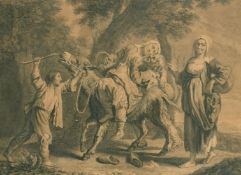 Jean Daulle after Antoine le Nain, A French engraving, 'Les Tendres Adieux de la Latiere',