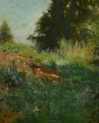 Early 20th Century School, a plein air oil sketch, oil on board, 11