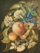 A 19th Century colour print of fruit and flowers, 13