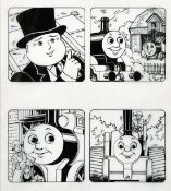 Tim Marwood (1954-2008) British, 'Thomas' No 38 'Museum Music', pen drawings, A group of 4 framed,
