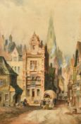 Charles James Keats (late 19th Century) British, Antwerp and Liege, a pair of Continental city