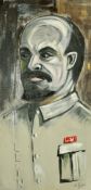 G.H.F. de Goya von Gerendassy (20th Century) 'Lenin (Vladimir llyich Ulyanov)', oil on board, signed