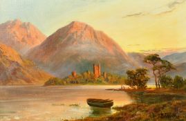 Francis E. Jamieson (1895-1950) British, 'Kilchurn Castle, Loch Awe', oil on canvas, signed, 16