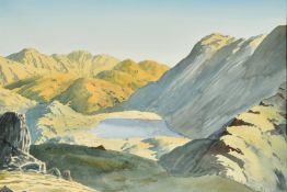 Ronald Mann, A tarn in the Lake District, watercolour, signed, 14