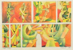 Roger Smith (1932-2004) British, 'Encounter', pencil, inscribed, signed and dated '86, 7.75