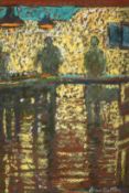 Alan Cotton, 20/21st Century, Figures in an interior, pastel, signed, 8