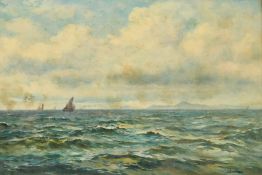 James Alfred Aitken (1846-1897) British, 'A Sight of the Mourne Mountains', watercolour, signed, 10