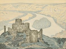 Philip G. Needell (1886-1974) 'Chateau Gaillard', signed and inscribed in pencil, 9.25