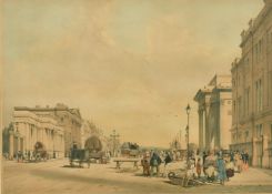 Thomas Shotter Boys, Two 19th Century hand-coloured lithographs of London, The Club House Pall Mall,