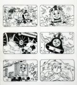Tim Marwood (1954-2008) British, 'Thomas' No 188, 'So Many Surprises', pen drawings, a group of 6