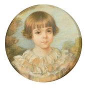 19th/20th Century, a portrait of a young child, pencil and pastel, indistinctly signed, 11.5
