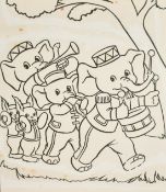 A collection of illustration artworks for children's story books, each 5.25