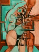 Roger Smith (1932-2004) British, 'Grum und rot', oil on canvas, signed, inscribed verso, 18