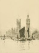 Rowland Langmaid (1897-1956) British, 'Westminster', etching, signed and inscribed in pencil, 8