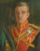 E. M. Kitchen, circa 1890, a pastel head and shoulders portrait of a military officer, signed and