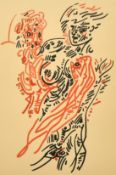 Andre Masson (1896-1987) French, a print of entwined figures, lithograph, signed in pencil and