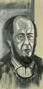 G.H.F. de Goya von Gerendassy (20th Century) 'Solzhenitsyn', Russian author, oil on board, signed