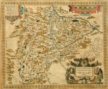 Marco Secznagel, 'Salisburgensis Iurisdictionis', hand coloured 17th Century map of the region of