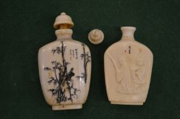 Two snuff bottles.