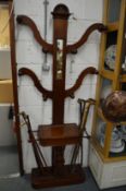 A Victorian mahogany hall stand.