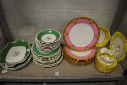 Decorative Limoges plates and other china.