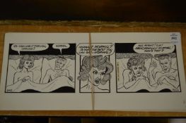 Bill Mevin, original artwork for Dynasty newspaper strip cartoon.