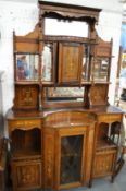 A good Victorian marquetry inlaid rosewood side cabinet.
