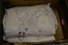 Various table cloths.