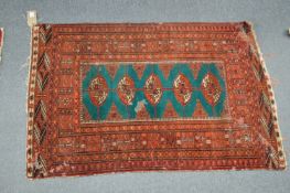 A small Tekke Bokhara rug.