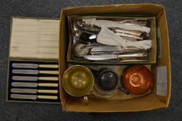 Various plated flatware etc.