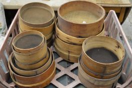 Various garden and other sieves.