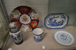 Japanese and Chinese porcelain.