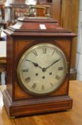 A George III style mahogany cased bracket clock.