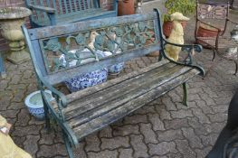 A garden bench.
