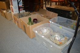 A quantity of household and decorative glassware.