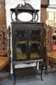 A Victorian mahogany music cabinet.