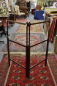 A 19th century mahogany folding towel rail.