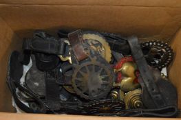 Horse brasses and accessories.